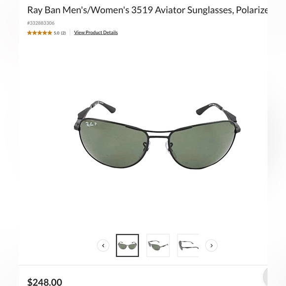 Ray ban p authentic women’s aviators sunglasses polarized. With original case - Picture 7 of 7